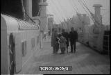 Description: evy family on SS France - departure and arrival in France
